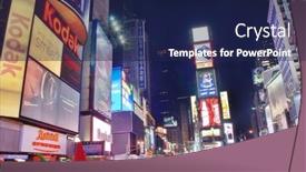  Presentation with broadway - Presentation theme consisting of new-york-city-sep-5 background and a navy blue colored foreground