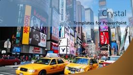  Presentation with broadway - Cool new slides with new-york-city-sep-5 backdrop and a light blue colored foreground