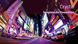  Presentation with intersection - PPT theme having new-york-city-sept-22 background and a wine colored foreground