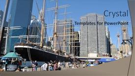  Presentation with vessels - Cool new presentation with new-york-city-september-11 backdrop and a teal colored foreground