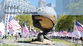  Presentation with world trade center - Presentation enhanced with new-york-city-september-11 background and a light blue colored foreground
