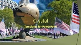  Presentation with world trade center - Slides enhanced with new-york-city-september-11 background and a tawny brown colored foreground