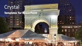  Presentation with george washington - Amazing slides having new-york-city-september-12 backdrop and a navy blue colored foreground