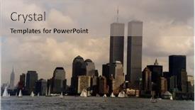  Presentation with world trade center - Theme consisting of new-york-city-september-19 background and a  colored foreground
