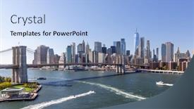  Presentation with new york city - Slide deck enhanced with new-york-city-skyline-manhattan background and a  colored foreground