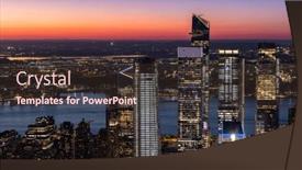  Presentation with manhattan - Presentation design with new-york-city-skyline-manhattan background and a  colored foreground