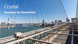  Presentation with brooklyn - Slide deck featuring new-york-city-skyline-manhattan background and a teal colored foreground