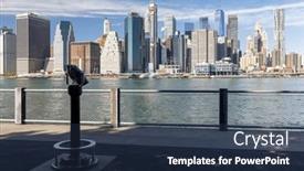  Presentation with brooklyn - Slide set enhanced with new-york-city-skyline-manhattan background and a tawny brown colored foreground