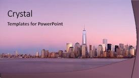  Presentation with new york city - PPT layouts featuring new york city skyline panorama background and a  colored foreground