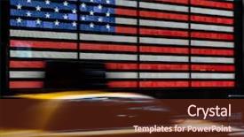  Presentation with times square - Cool new theme with new york city times square backdrop and a tawny brown colored foreground