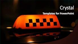  Presentation with public transportation - PPT theme having new york city traffic public background and a black colored foreground