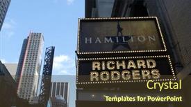  Presentation with marquee - Presentation theme having new-york-city-tuesday-december background and a tawny brown colored foreground