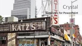  Presentation with houston - Beautiful PPT theme featuring store hours - business rush hour walking rush backdrop and a cream colored foreground