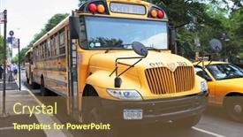  Presentation with school trips - Cool new presentation theme with new-york-city-usa-june backdrop and a tawny brown colored foreground