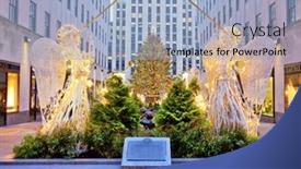  Presentation with avenue - Presentation theme having new-york-dec-28-famous background and a light blue colored foreground