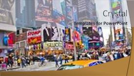  Presentation with intersection - Cool new slide set with new-york-december-17-yellow backdrop and a light blue colored foreground