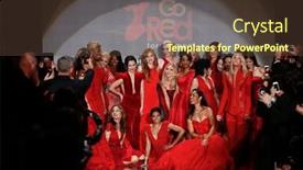  Presentation with runway fashion - Presentation design consisting of new-york-feb-6-celebrities background and a tawny brown colored foreground