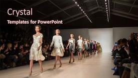  Presentation with runway fashion - Audience pleasing presentation consisting of new-york-feb-9-models backdrop and a wine colored foreground