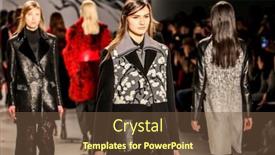  Presentation with runway fashion - Slide set featuring new-york-february-16 background and a tawny brown colored foreground