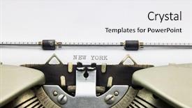  Presentation with white letters - Amazing presentation theme having new york in capital backdrop and a white colored foreground