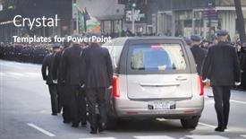  Presentation with funeral service - Presentation theme consisting of new-york-jan-13-2017 background and a gray colored foreground