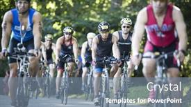  Presentation with triathlon - PPT layouts enhanced with new-york-jul-16-2017 background and a seafoam green colored foreground