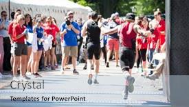  Presentation with finish line - Amazing slides having new-york-jul-16-2017 backdrop and a light blue colored foreground