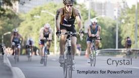  Presentation with triathlon - Beautiful slide deck featuring new-york-jul-24-2016 backdrop and a  colored foreground