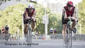  Presentation with triathlon - PPT theme having new-york-jul-24-2016 background and a  colored foreground