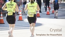  Presentation with triathlon - Theme with new-york-july-16-2017 background and a sky blue colored foreground