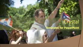  Presentation with avenue - Presentation design featuring new-york-june-12-2016 background and a tawny brown colored foreground