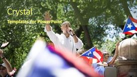  Presentation with president - PPT theme featuring new-york-june-12-2016 background and a tawny brown colored foreground