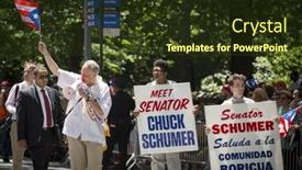  Presentation with avenue - Slide set featuring new-york-june-12-2016 background and a tawny brown colored foreground