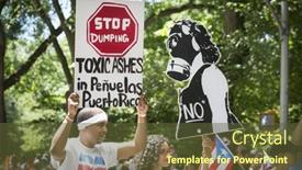  Presentation with stop signs - Audience pleasing slide set consisting of new-york-june-12-2016 backdrop and a tawny brown colored foreground