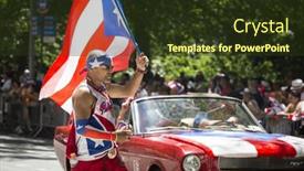  Presentation with avenue - Amazing presentation design having new-york-june-12-2016 backdrop and a tawny brown colored foreground