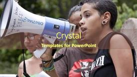  Presentation with fierce - Presentation theme featuring new-york-june-22 background and a tawny brown colored foreground