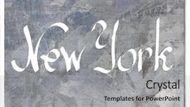  Presentation with harlem new york - Presentation theme enhanced with new york logo on metal background and a light gray colored foreground