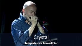  Presentation with harmonica - PPT theme featuring new-york-mar-16-anthony background and a navy blue colored foreground