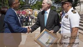  Presentation with memorial service - Slide set with new-york-may-25-2015 background and a coral colored foreground