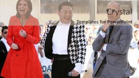  Presentation with rapper - Amazing slide deck having new-york-may-3-korean backdrop and a coral colored foreground