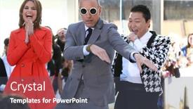  Presentation with rapper - Colorful PPT theme enhanced with new-york-may-3-korean backdrop and a dark gray colored foreground