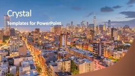  Presentation with new york city - PPT theme consisting of new york new york usa background and a teal colored foreground