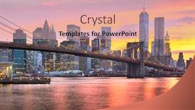  Presentation with new york - Cool new slide set with new-york-new-york-usa backdrop and a coral colored foreground