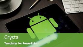  Presentation with ipad - Amazing slide deck having new-york-new-york-usa backdrop and a seafoam green colored foreground