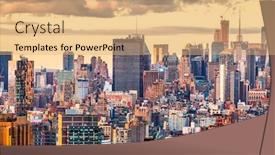  Presentation with hell - Cool new slides with new-york-new-york-usa backdrop and a coral colored foreground