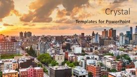  Presentation with new york - PPT layouts enhanced with new-york-new-york-usa background and a coral colored foreground