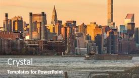  Presentation with manhattan - Theme featuring new-york-new-york-usa background and a gray colored foreground