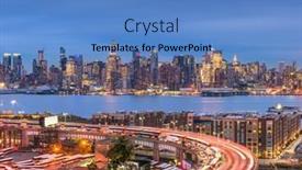  Presentation with highways - Presentation design having new-york-new-york-usa background and a teal colored foreground