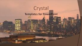  Presentation with new york - Colorful presentation design enhanced with new-york-new-york-usa backdrop and a coral colored foreground