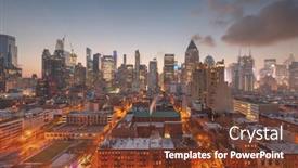  Presentation with new york - Presentation theme consisting of new-york-new-york-usa background and a tawny brown colored foreground